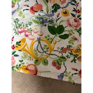 Jay Yang Design Screen Print Watercolor on Cotton 3 5/8 yards  Floral Fruit